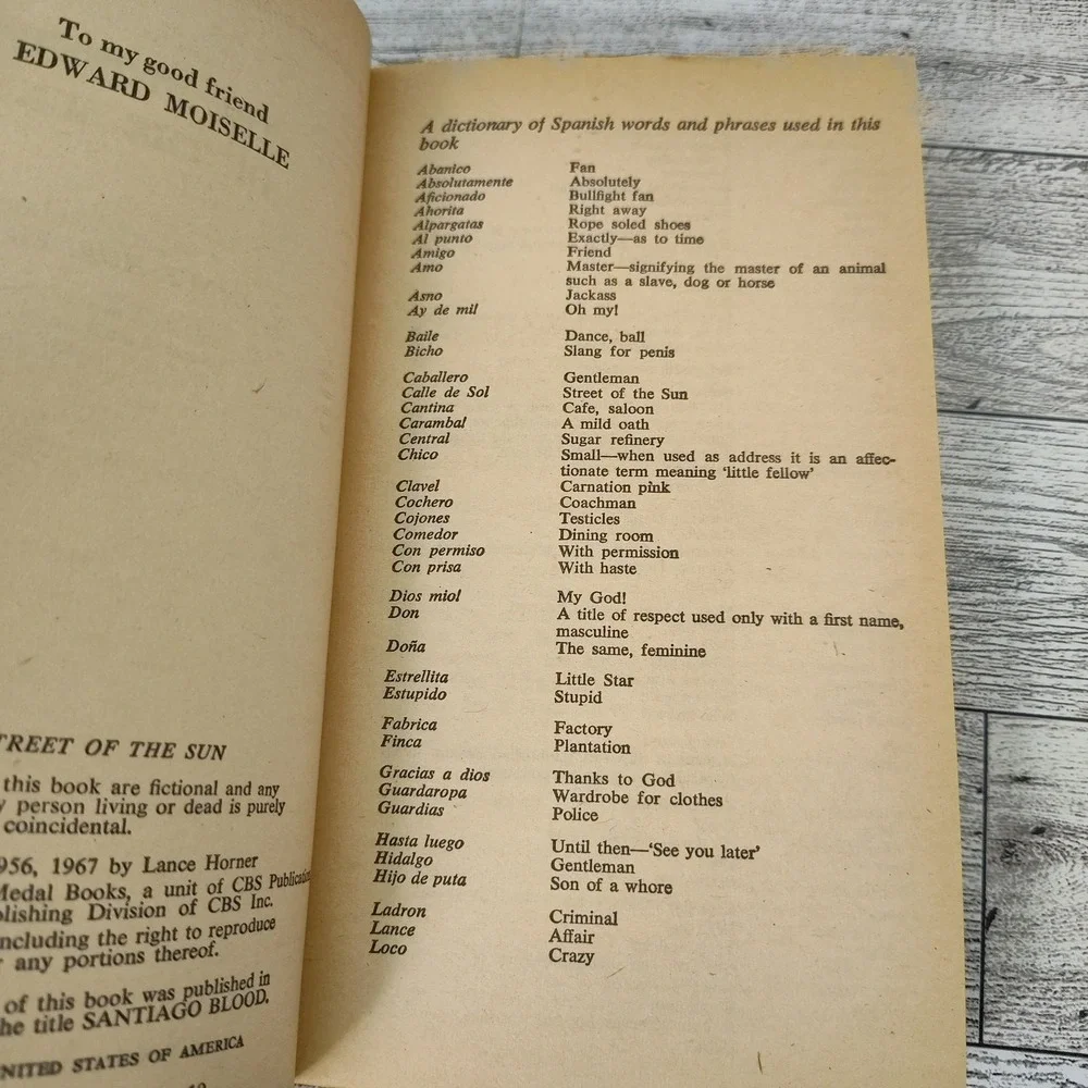 The Street of the Sun by Lance Horner‎ 1967 Paperback Historical Fiction